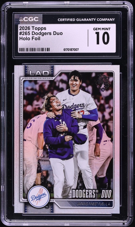 2026 Topps Dodgers Duo Holo Foil Shohei Ohtani & Yoshinobu Yamamoto #265 CGC 10 GEM MINT
