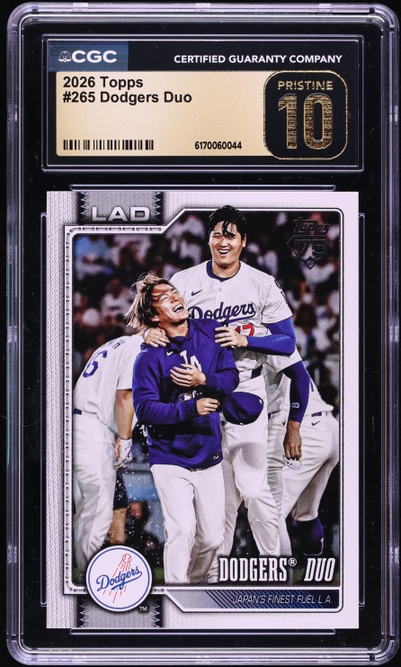 2026 Topps Dodgers Duo Shohei Ohtani & Yoshinobu Yasamoto #265 CGC 10 PRISTINE