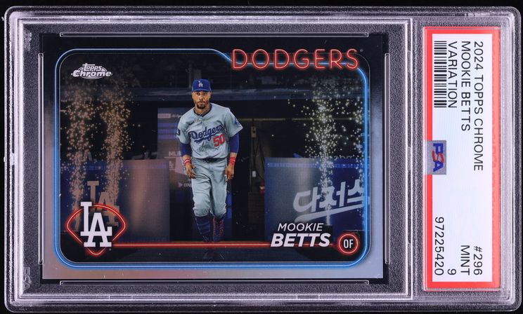 2024 Topps Chrome Variation Mookie Betts #296 PSA 9 MINT