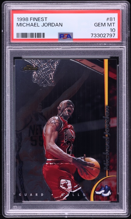 1998 Finest Basketball Michael Jordan #81 PSA 10 GEM MINT