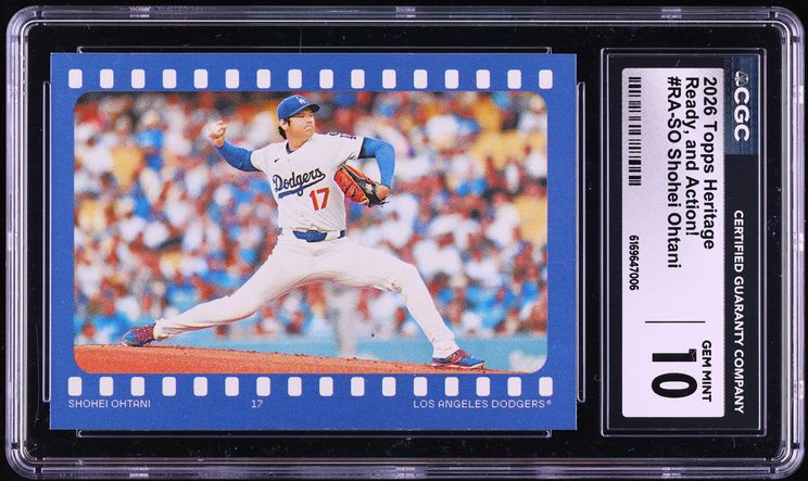 2026 Topps Heritage Ready And Action! Shohei Ohtani #RA-SO CGC 10 GEM MINT