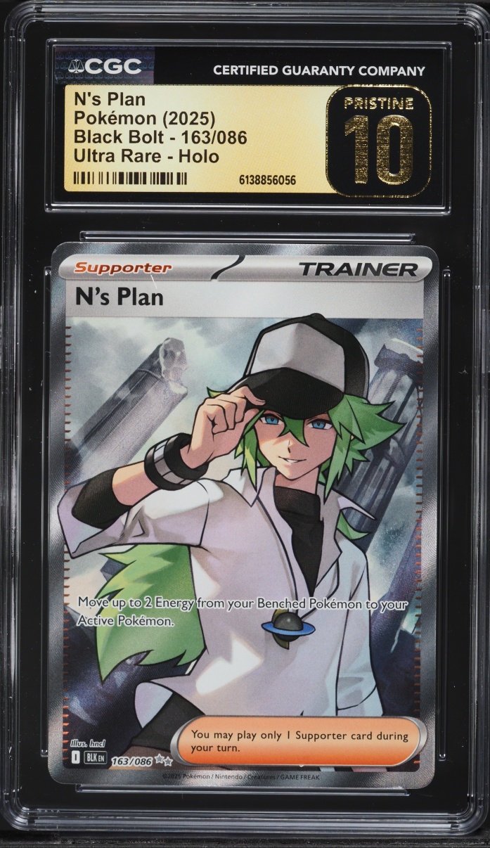 2025 Pokemon Scarlet & Violet Black Bolt Full Art N's Plan #163 CGC 10 PRISTINE