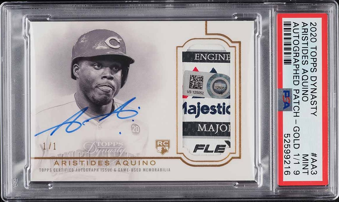 2020 Topps Dynasty Gold Aristides Aquino ROOKIE PATCH AUTO 1/1