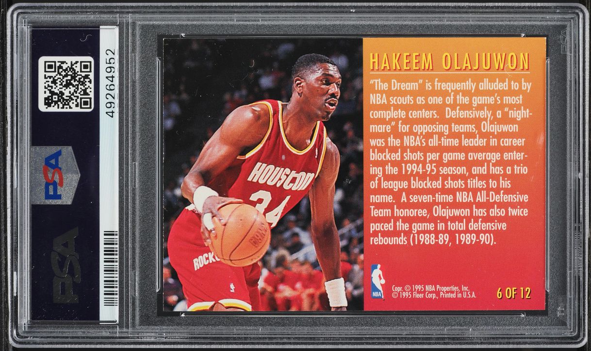 1995 Fleer Total D Hakeem Olajuwon #6 PSA 10 GEM MINT