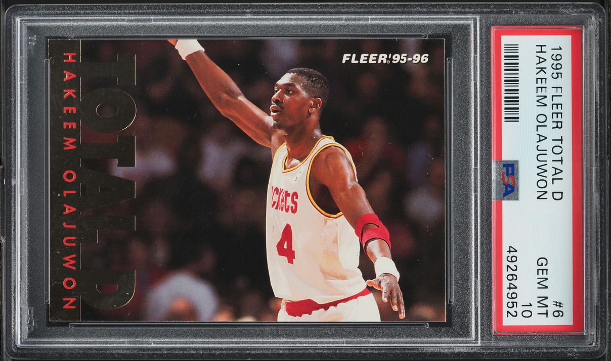 1995 Fleer Total D Hakeem Olajuwon #6 PSA 10 GEM MINT