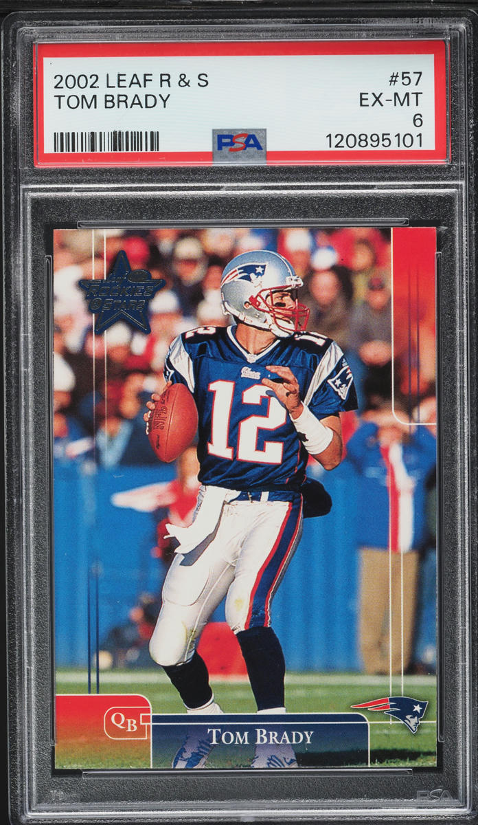 2002 Leaf Rookies & Stars Tom Brady #57 PSA 6 EXMT