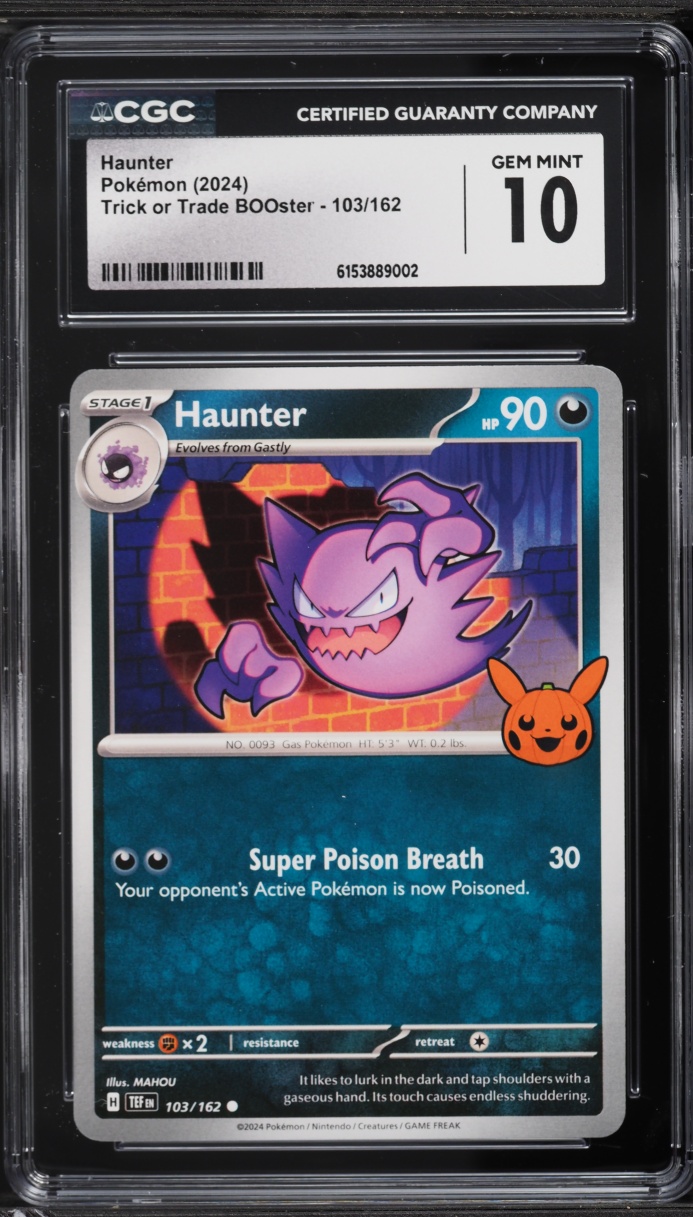2024 Pokemon SV Temporal Forces Trick Or Trade BOOster Haunter #103 CGC 10 GEM MINT