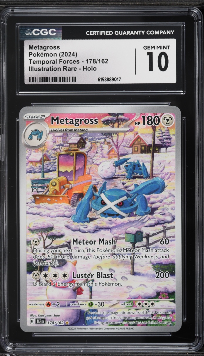 2024 Pokemon Scarlet & Violet Temporal Forces IR Metagross #178 CGC 10 GEM MINT