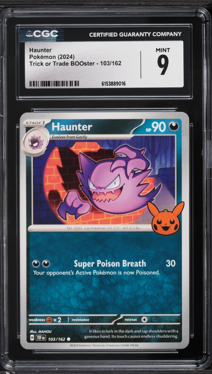 2024 Pokemon SV Temporal Forces Trick Or Trade BOOster Haunter #103 CGC 9 MINT