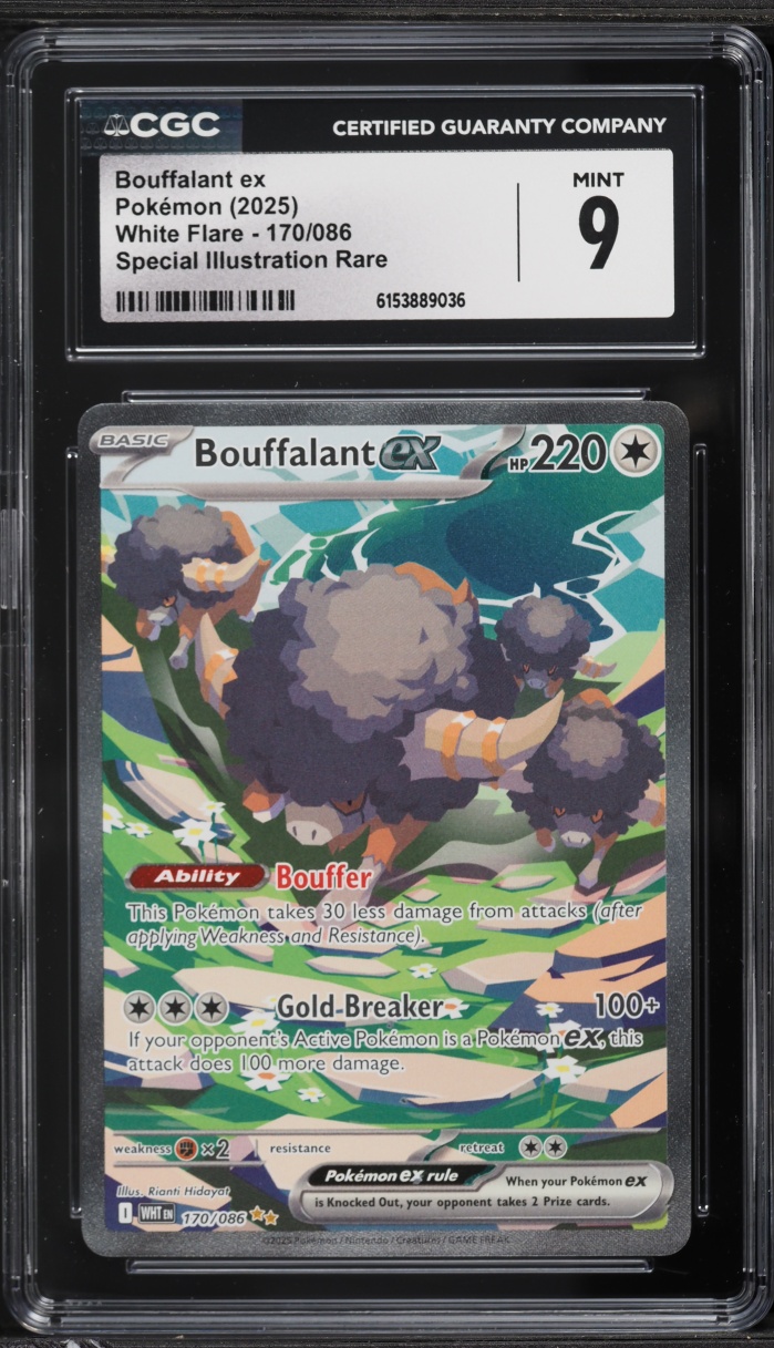 2025 Pokemon Scarlet & Violet White Flare SIR Bouffalant ex #170 CGC 9 MINT