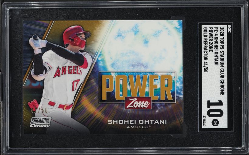 2020 Stadium Club Chrome Power Zone Gold Refractor Shohei Ohtani