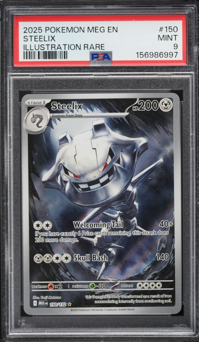 2025 Pokemon Mega Evolution IR Steelix #150 PSA 9 MINT