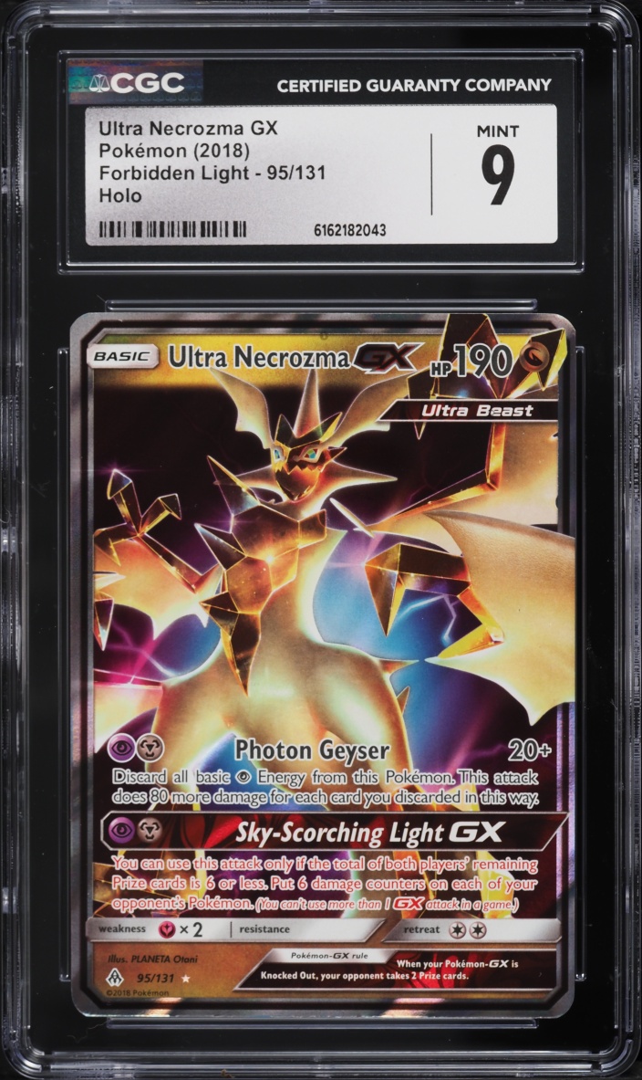 2018 Pokemon Sun & Moon Forbidden Light Holo Ultra Necrozma GX #95 CGC 9 MINT