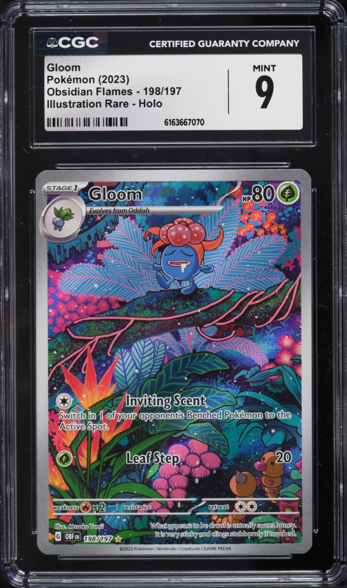 2023 Pokemon Scarlet & Violet Obsidian Flames IR Gloom #198 CGC 9 MINT