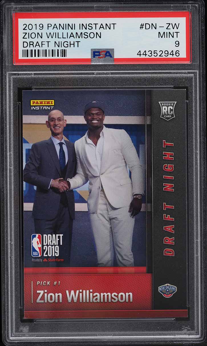 2019 Panini Instant Draft Night Zion Williamson ROOKIE #DN-ZW PSA 9 MINT