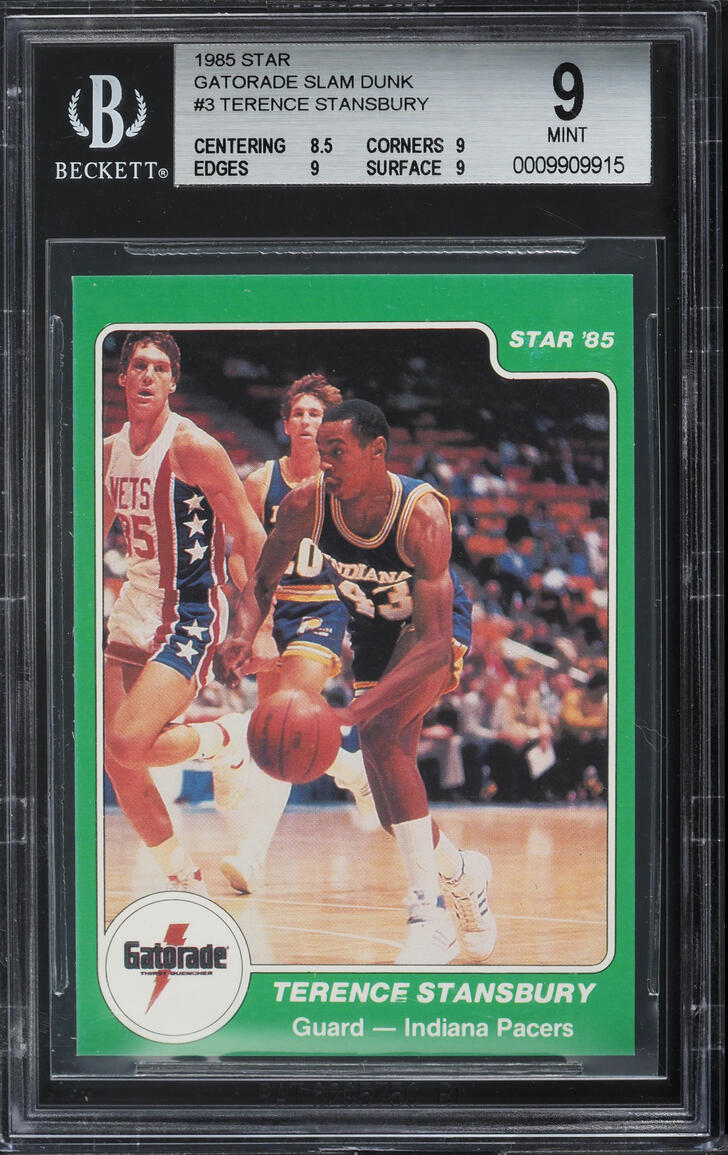 1985 Star Gatorade Slam Dunk Terence Stansbury #3 BGS 9 MINT