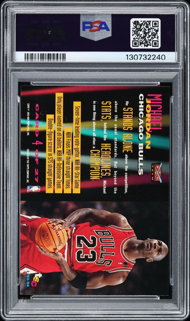 1993 Stadium Club Beam Team Michael Jordan #4 PSA 7 NRMT