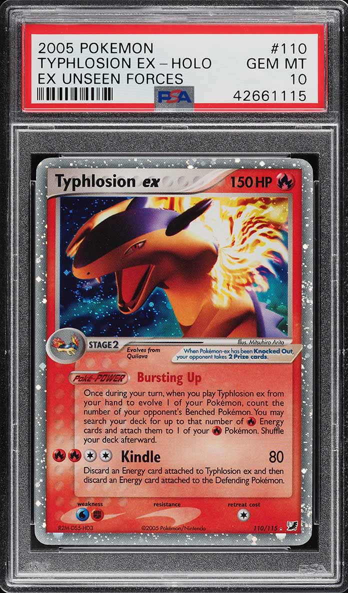 2005 Pokemon EX Unseen Forces Holo Typhlosion ex #110 PSA 10 GEM MINT