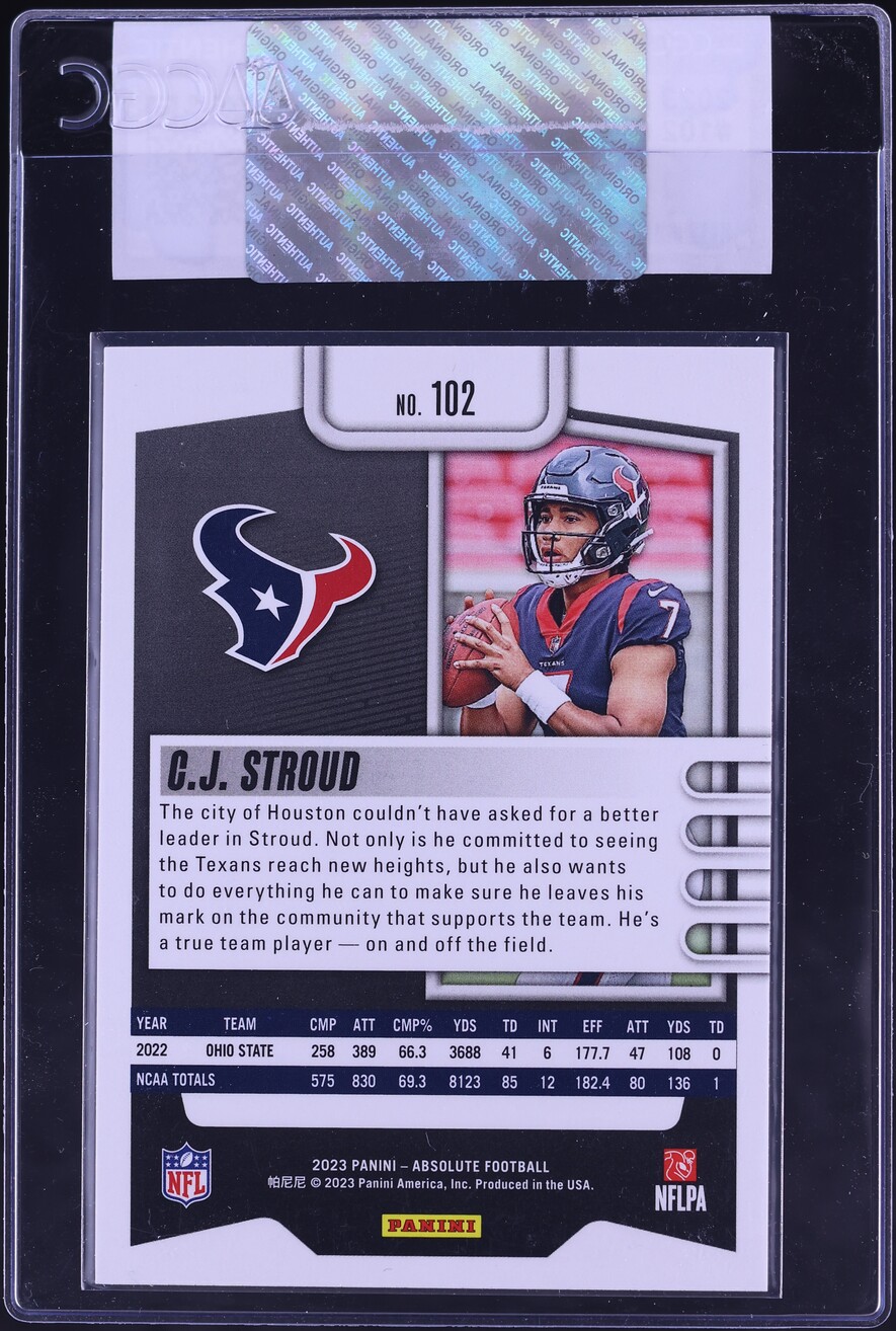 2023 Absolute Football C.J. Stroud ROOKIE #102 CGC AUTH