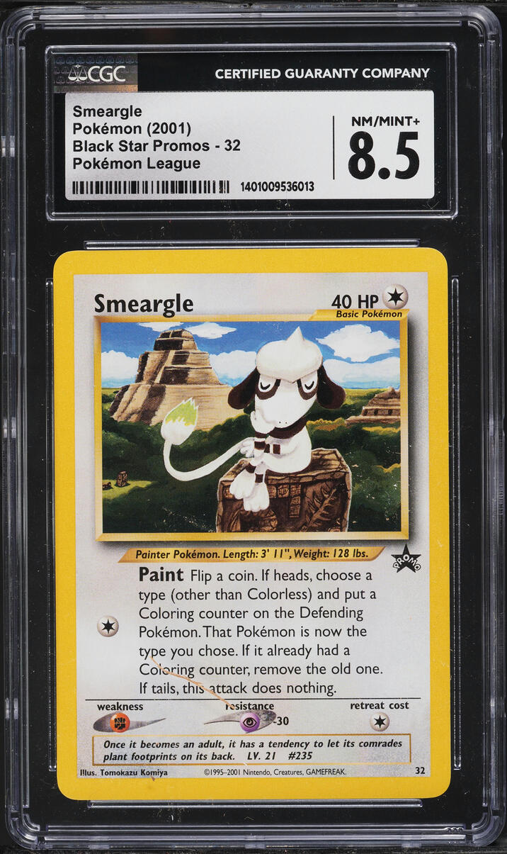 2001 Pokemon League Black Star Promo Smeargle #32 CGC 8.5 NM-MT+