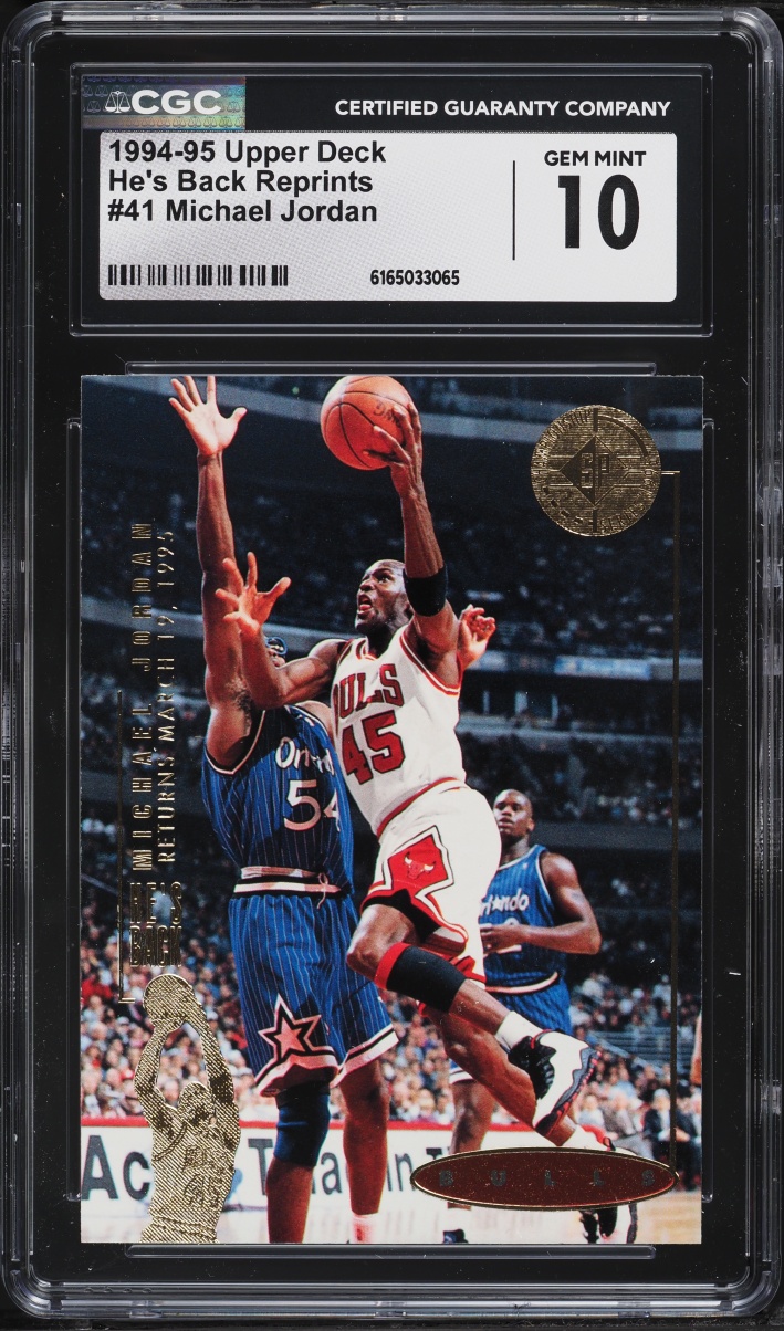 1994 Upper Deck He's Back Reprints Michael Jordan #41 CGC 10 GEM MINT
