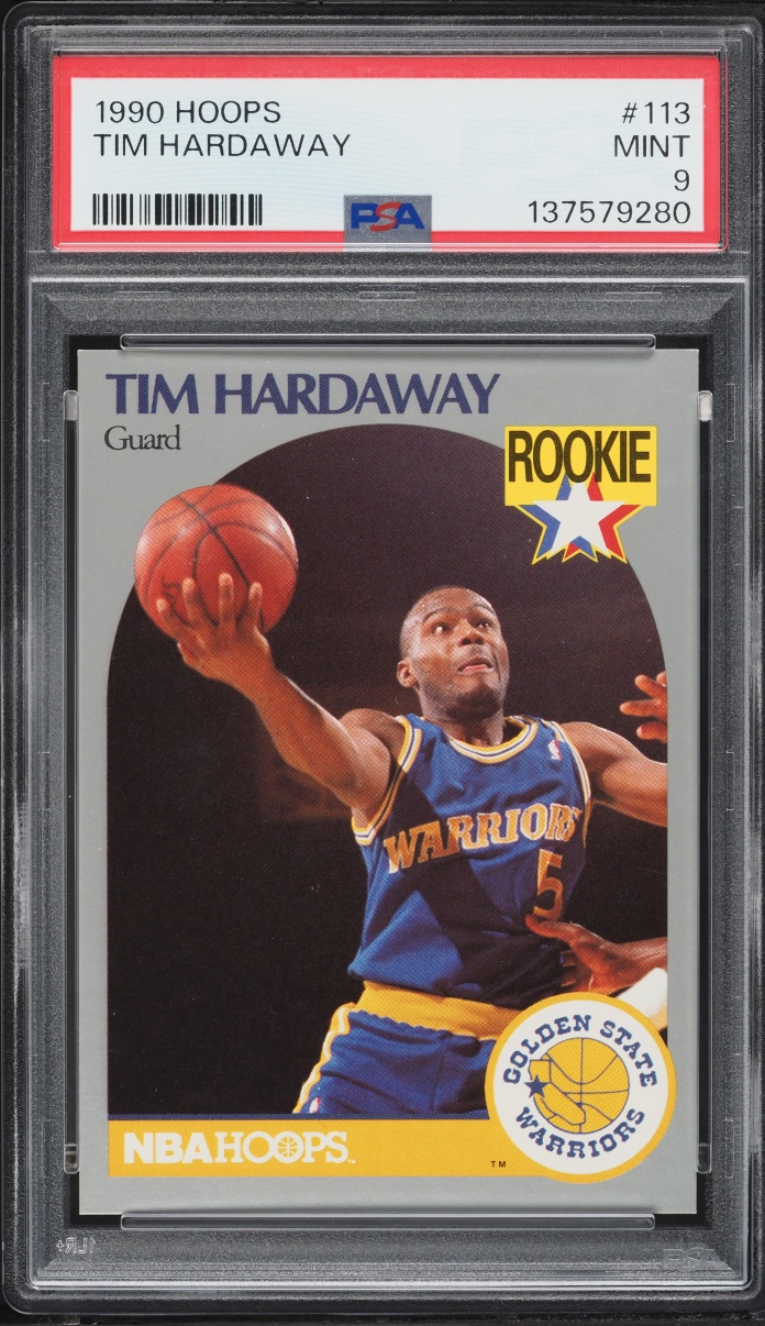 1990 Hoops Tim Hardaway ROOKIE #113 PSA 9 MINT