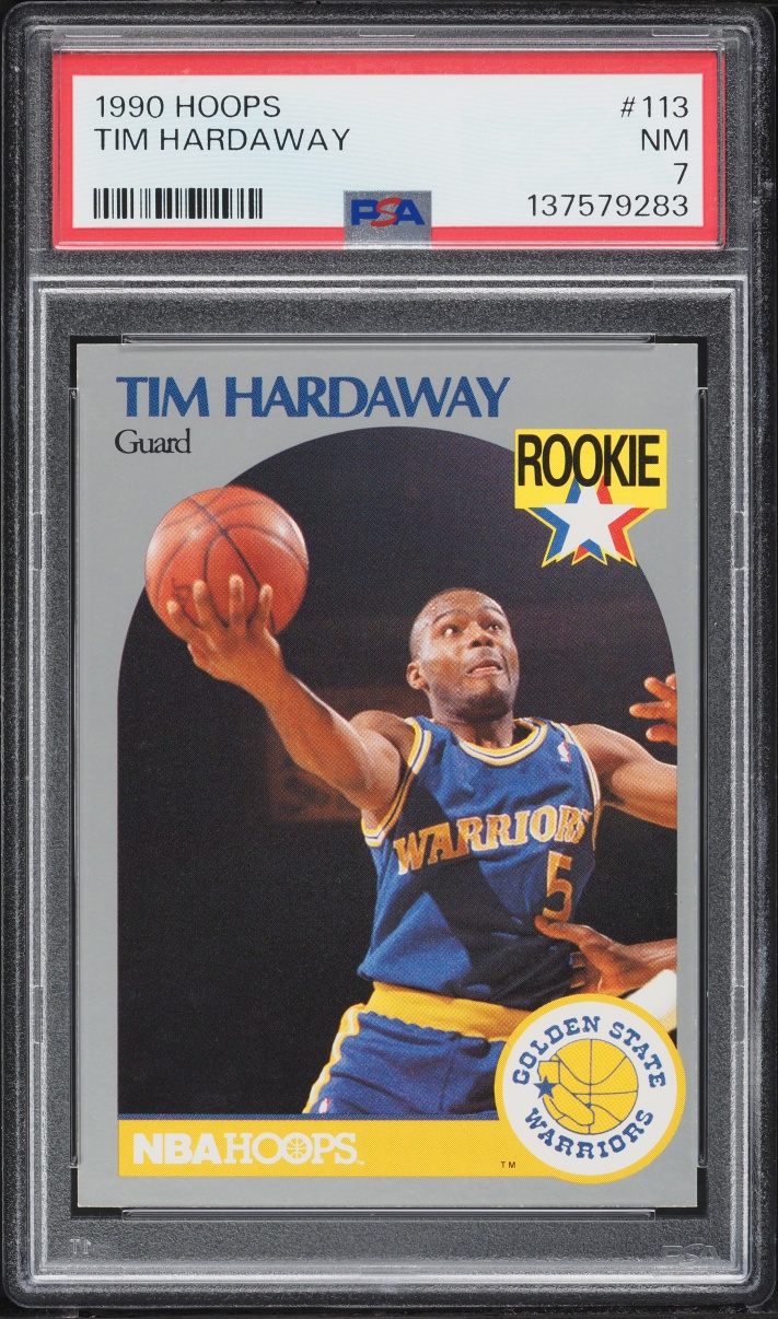1990 Hoops Tim Hardaway ROOKIE #113 PSA 7 NRMT