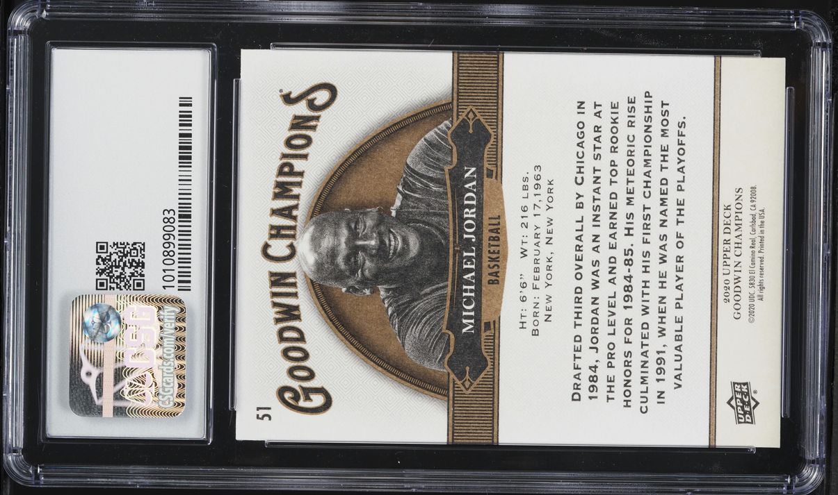 2020 Upper Deck Goodwin Champions Michael Jordan #51 CSG 9 MINT
