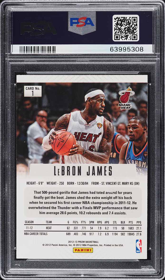 2012 Panini Prizm Silver LeBron James #1 PSA 10 GEM MINT