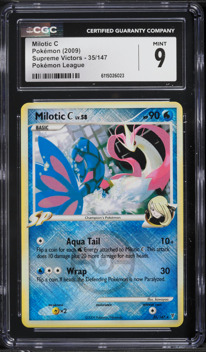 2009 Pokemon Supreme Victors Pokemon League Milotic C #35 CGC 9 MINT