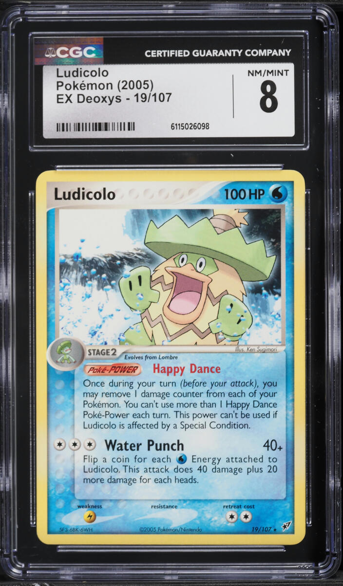 2005 Pokemon EX Deoxys Ludicolo #19 CGC 8 NM-MT