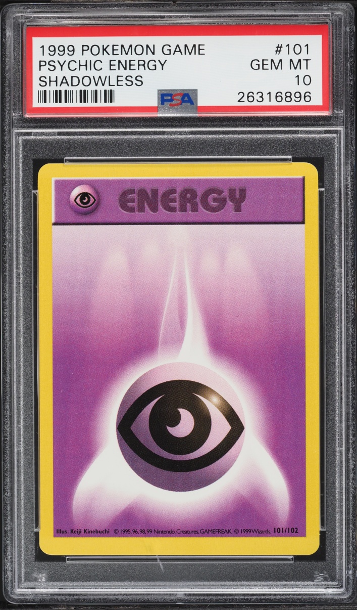 1999 Pokemon Base Set Shadowless Psychic Energy #101 PSA 10 GEM MINT