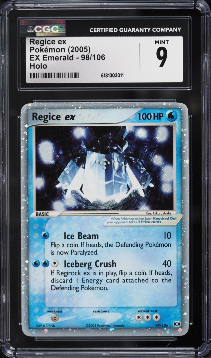2005 Pokemon EX Emerald Holo Regice ex #98 CGC 9 MINT