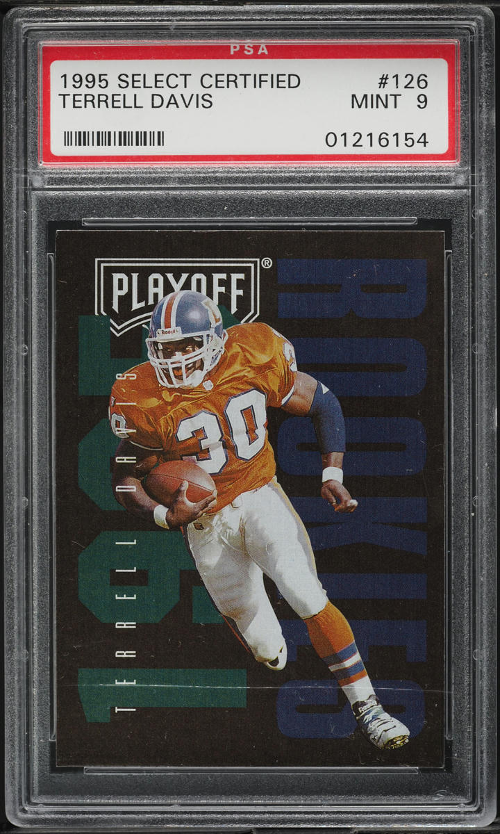 1995 Select Certified Terrell Davis ROOKIE #126 PSA 9 MINT