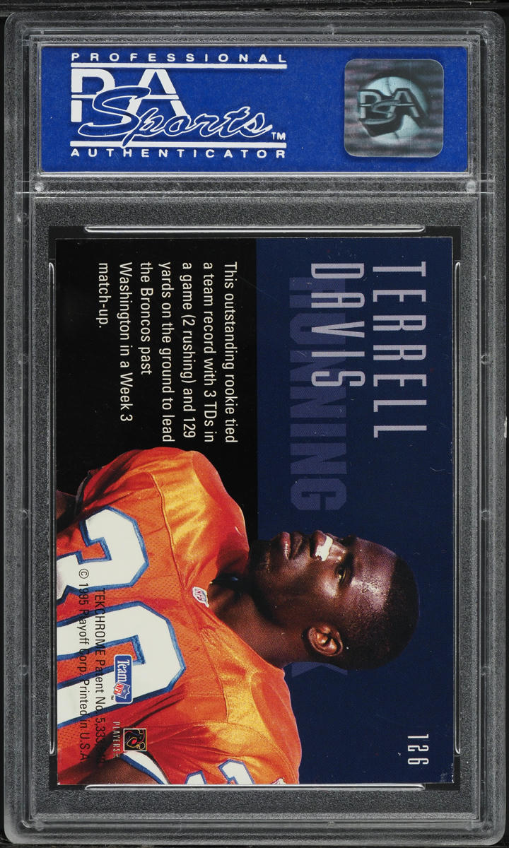 1995 Select Certified Terrell Davis ROOKIE #126 PSA 9 MINT