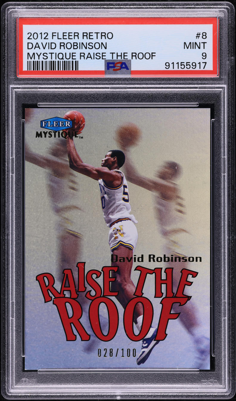 2012 Fleer Retro Mystique Raise The Roof David Robinson /100 #8 PSA 9 MINT