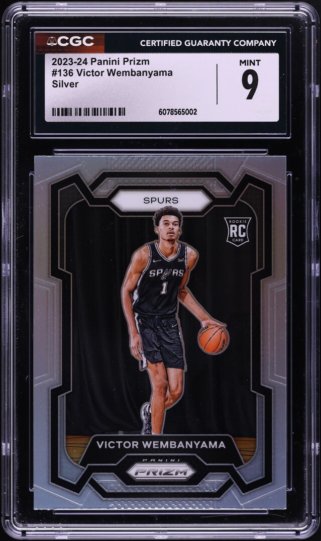 2023 Panini Prizm Silver Victor Wembanyama ROOKIE #136 CGC 9 MINT