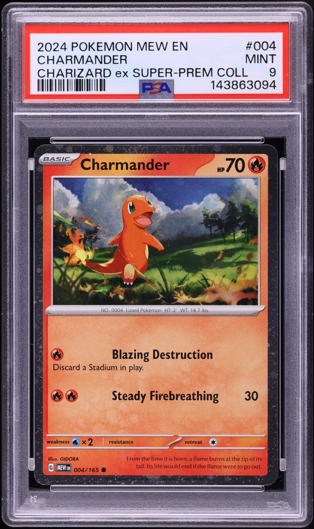 2024 Pokemon Scarlet & Violet 151 Promo Super Premium Collection Charmander #4 PSA 9 MINT