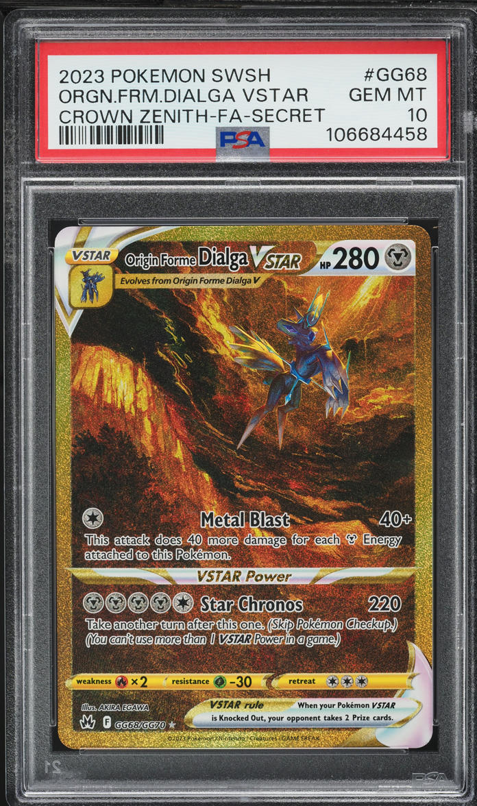 2023 Pokemon SWSH Crown Zenith HR Origin Forme Dialga VSTAR #GG68 PSA 10 GEM