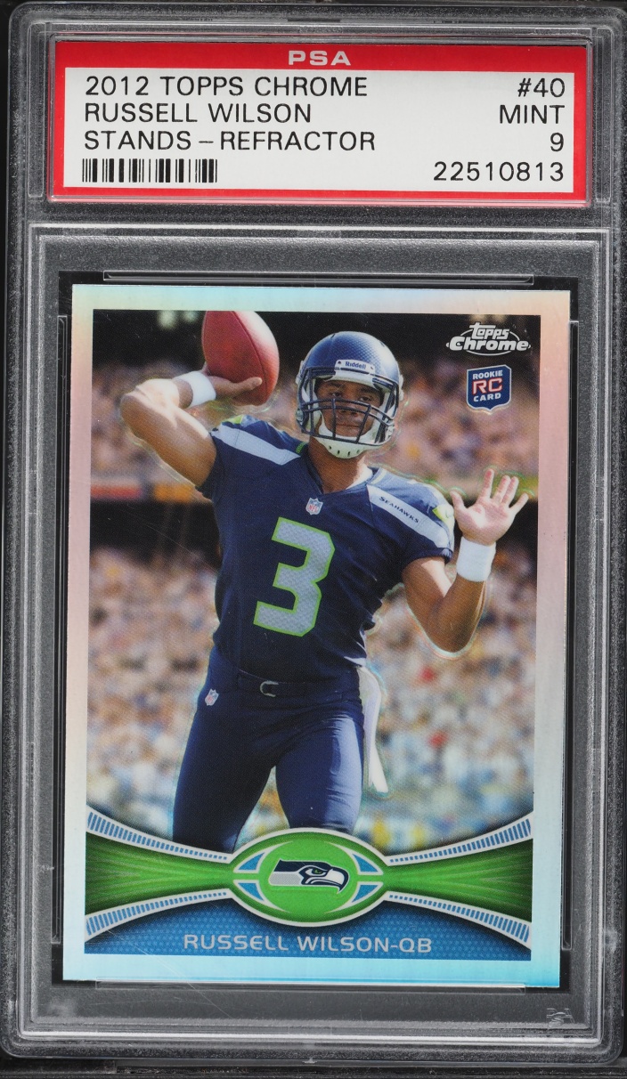 2012 Topps Chrome Refractor Russell Wilson ROOKIE #40 PSA 9 MINT