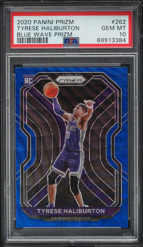 2020 Panini Prizm Purple Wave Tyrese Haliburton ROOKIE #262