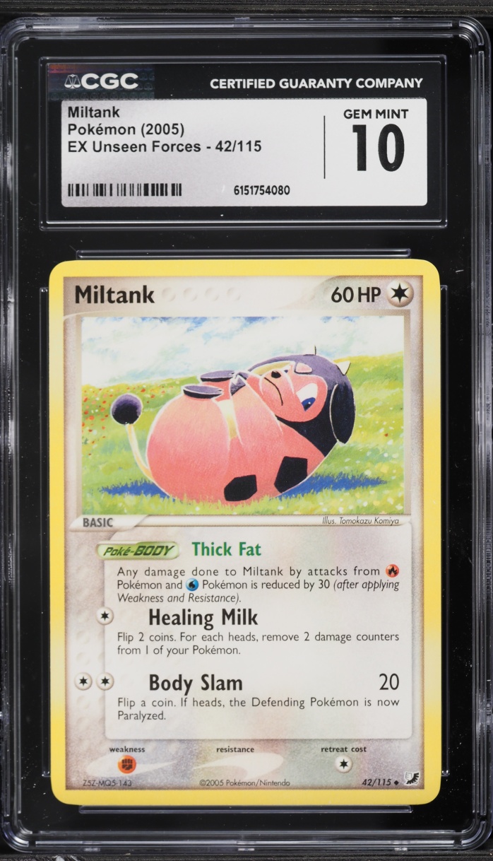 2005 Pokemon Ex Unseen Forces Miltank #42 CGC 10 GEM MINT