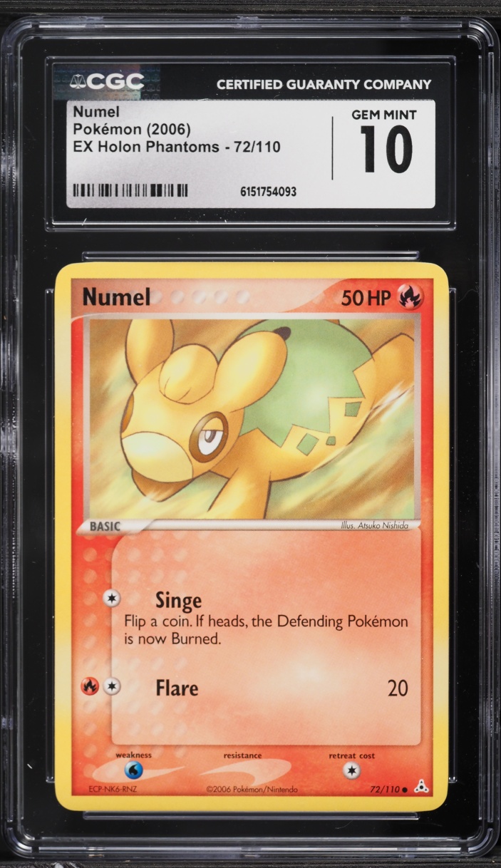 2006 Pokemon EX Holon Phantoms Numel #72 CGC 10 GEM MINT