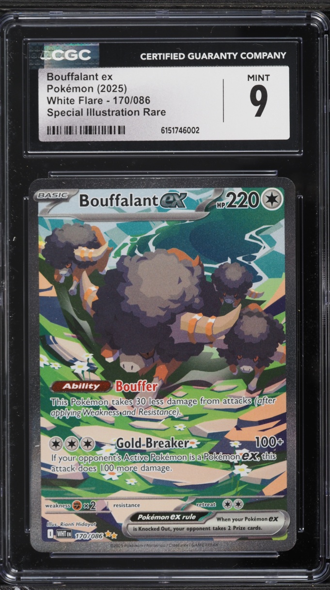 2025 Pokemon Scarlet & Violet White Flare SIR Bouffalant ex #170 CGC 9 MINT