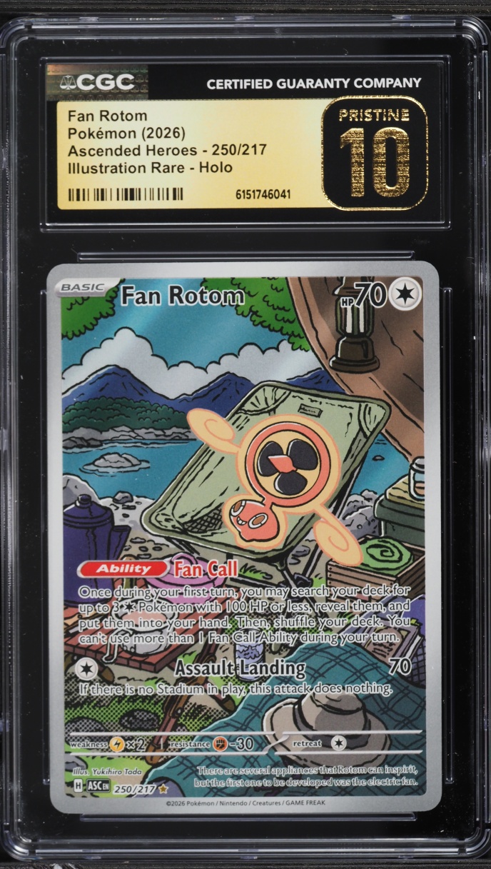 2026 Pokemon Mega Evolution Ascended Heroes IR Fan Rotom #250 CGC 10 PRISTINE