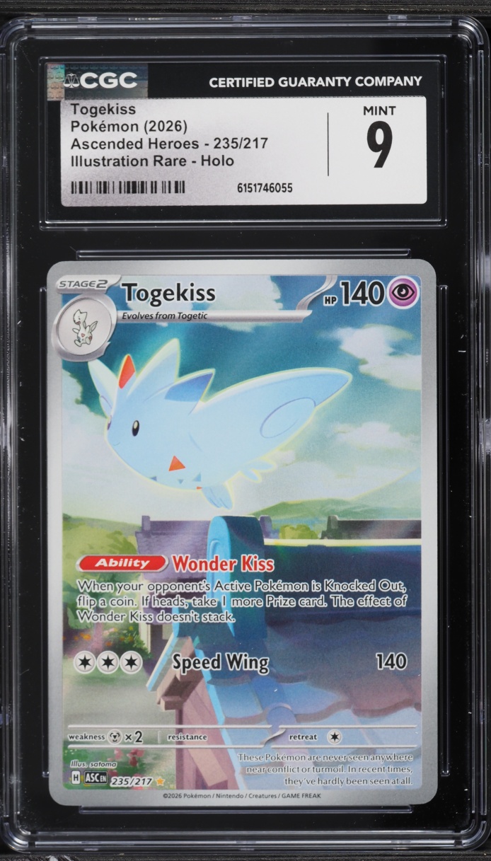 2026 Pokemon Mega Evolution Ascended Heroes IR Togekiss #235 CGC 9 MINT