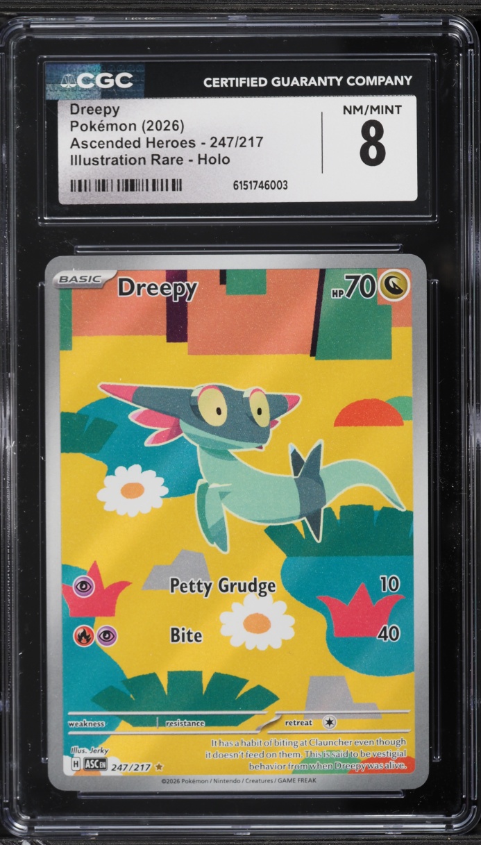 2026 Pokemon Mega Evolution Ascended Heroes IR Dreepy #247 CGC 8 NM-MT