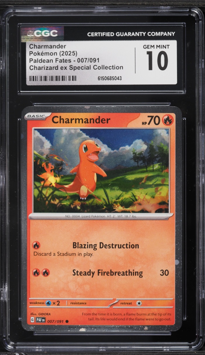 2025 Pokemon SV Paldean Fates Charizard Ex Special Collection Charmander #7 CGC 10 GEM MINT
