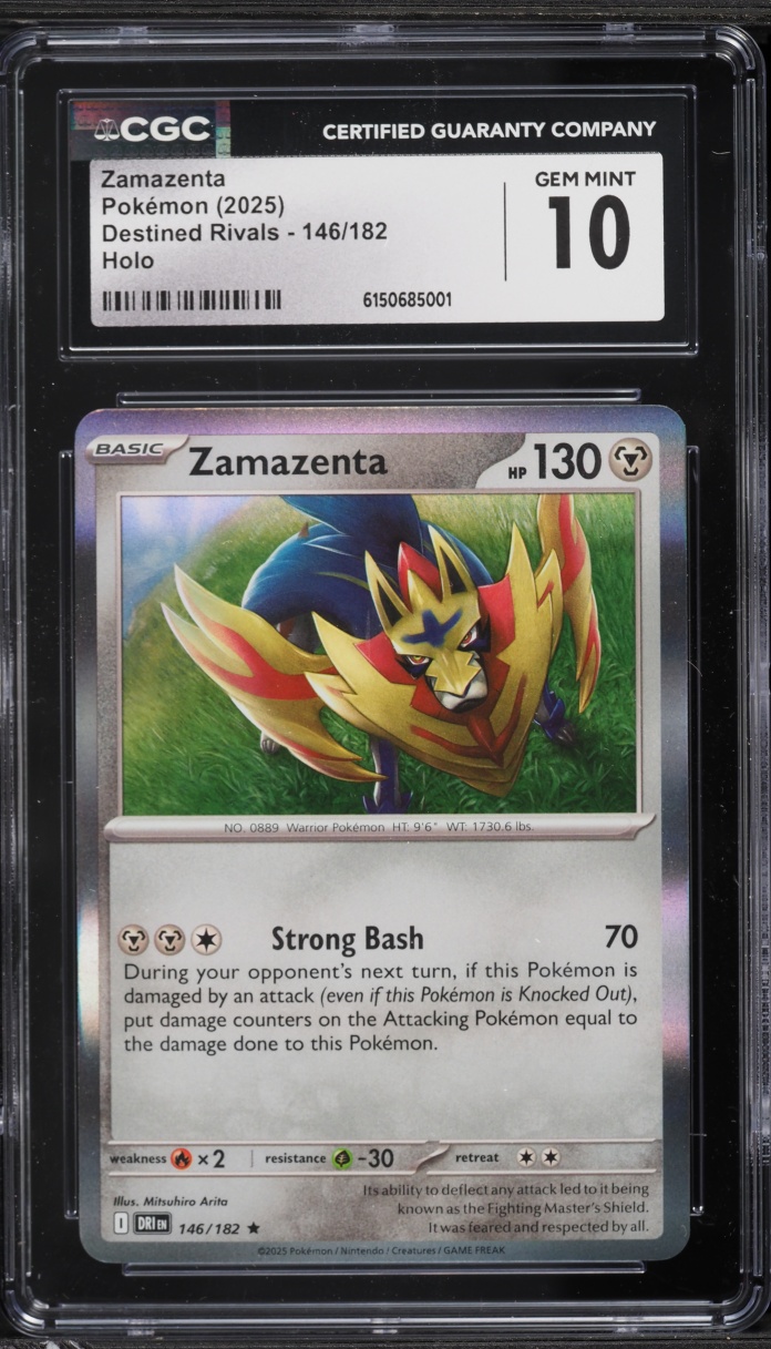2025 Pokemon Scarlet & Violet Destined Rivals Holo Zamazenta #146 CGC 10 GEM MINT