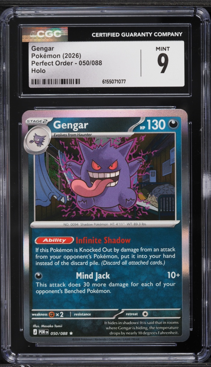 2026 Pokemon Mega Evolution Perfect Order Holo Gengar #050 CGC 9 MINT